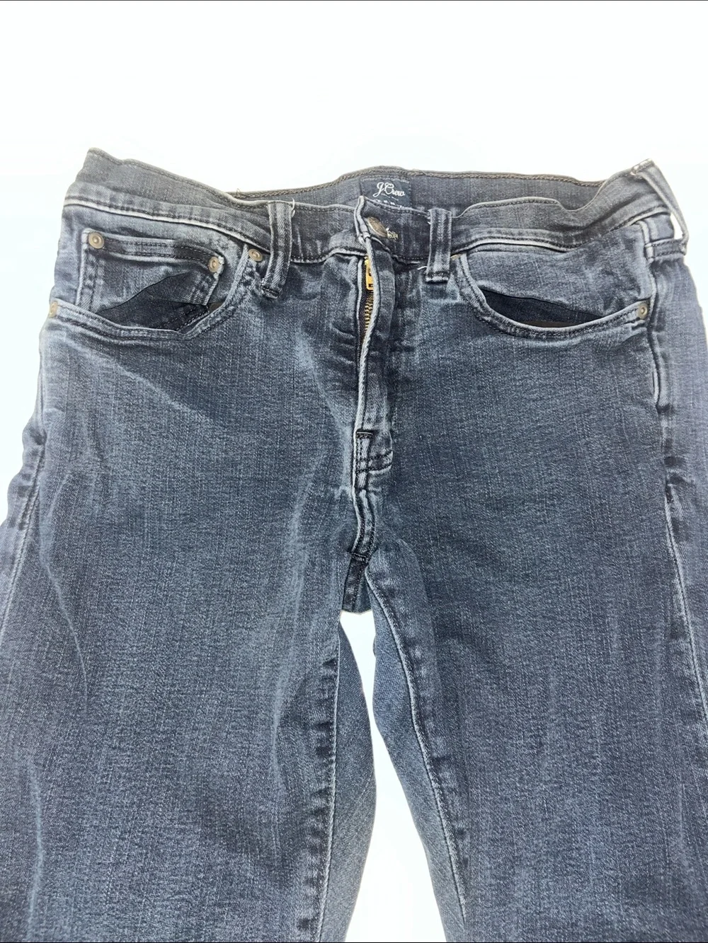 J. Crew Distressed Dark Blue Denim Jeans